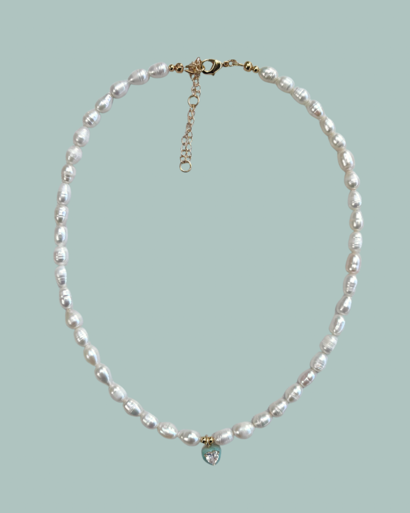 Blue Skies Pearl Necklace